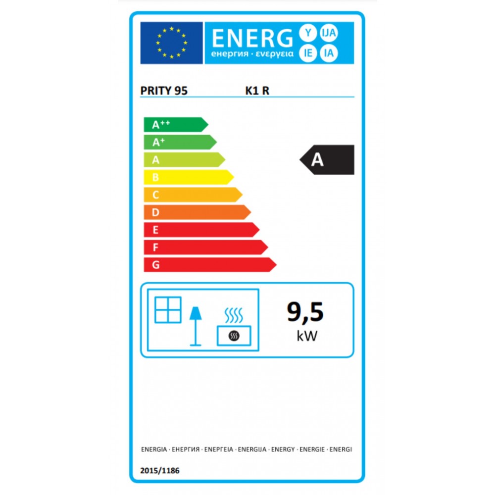 Piec na drewno Prity K1 R,  9.5 kW | Bezpośrednie piece na drewno | Piece na drewno |