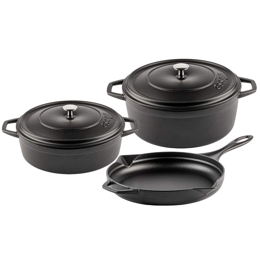 Zestaw żeliwny z 3 części Hosse, Black Onyx | Zestaw żeliwny |  |