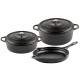 Zestaw żeliwny z 3 części Hosse, Black Onyx | Zestaw żeliwny |  |