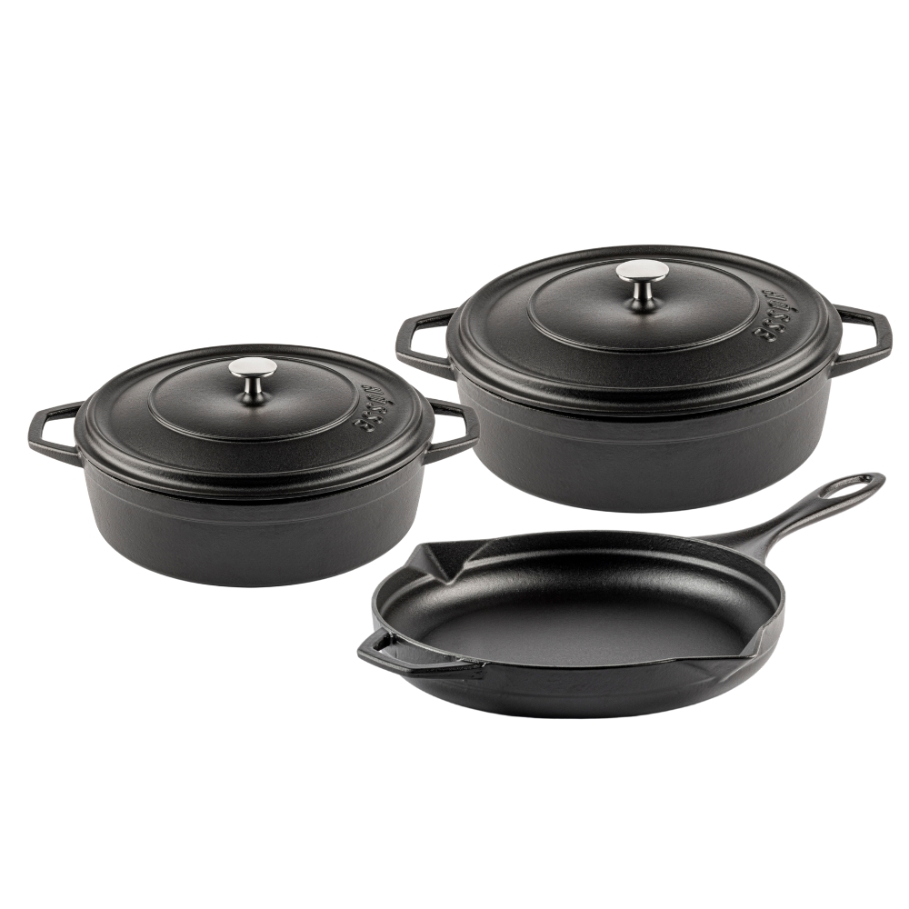 Zestaw żeliwny z 3 części Hosse, Black Onyx | Zestaw żeliwny |  |