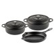 Zestaw żeliwny z 3 części Hosse, Black Onyx | Zestaw żeliwny |  |