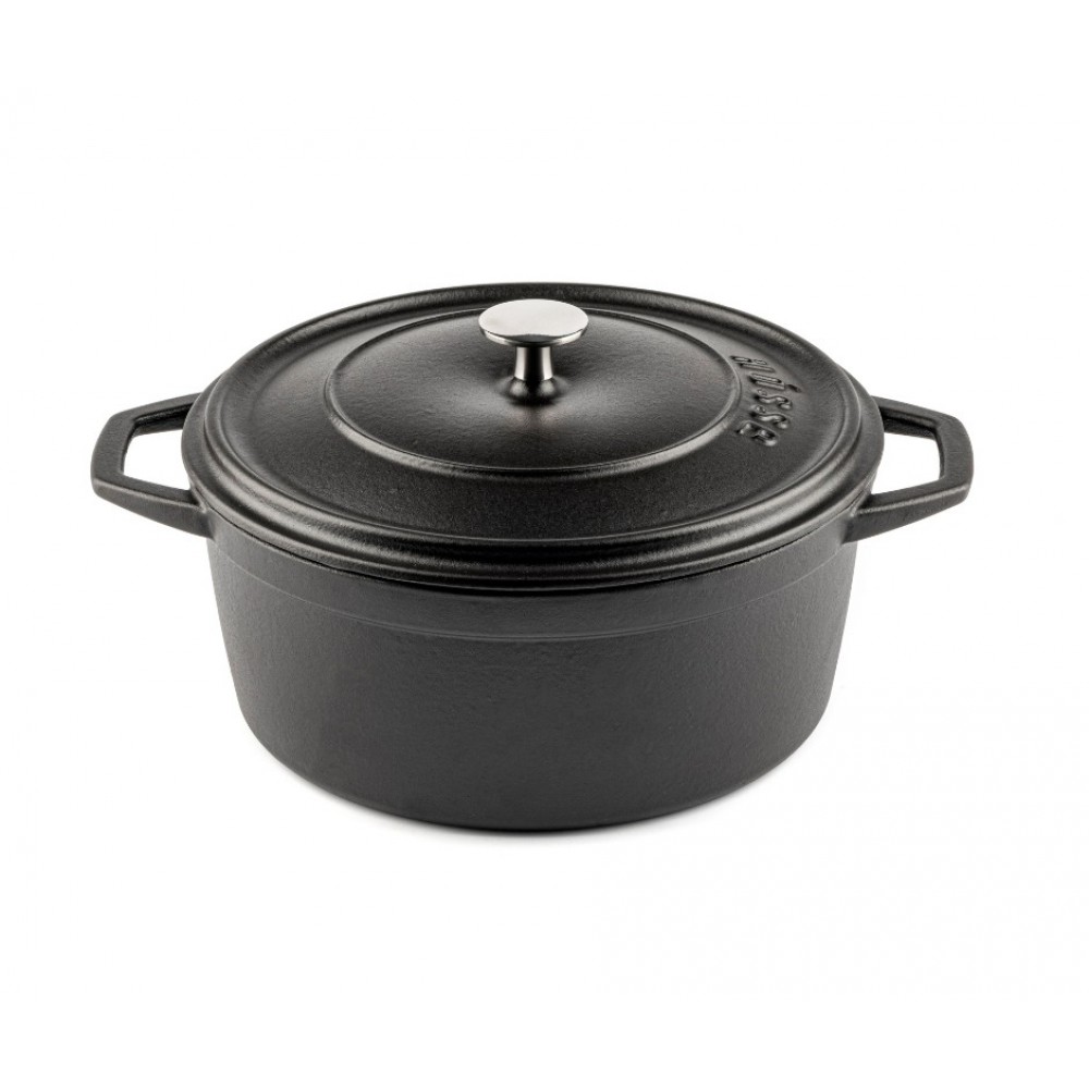 Głęboki garnek żeliwny Hosse, Black Onyx, Ф24