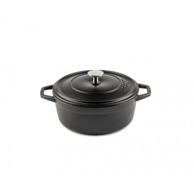 Głęboki garnek żeliwny Hosse, Black Onyx, Ф12 - Garnek żeliwny