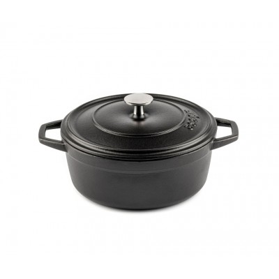 Głęboki garnek żeliwny Hosse, Black Onyx, Ф20 - Garnek żeliwny