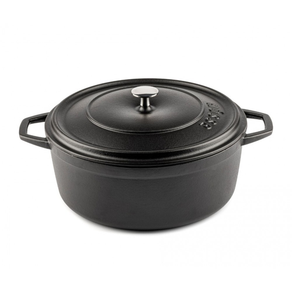 Głęboki garnek żeliwny Hosse, Black Onyx, Ф28
