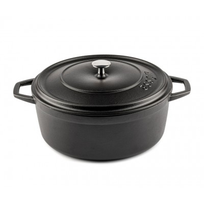 Głęboki garnek żeliwny Hosse, Black Onyx, Ф28 - Garnek żeliwny