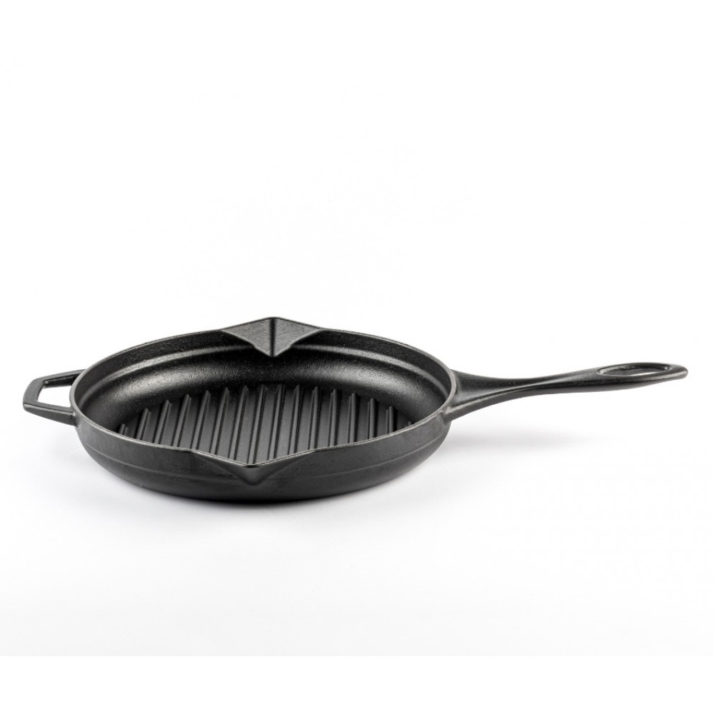 Patelnia grillowa żeliwna emaliowana Hosse, Black Onyx, Ф24cm | Patelnia grillowa żeliwna | Patelnia żeliwna |