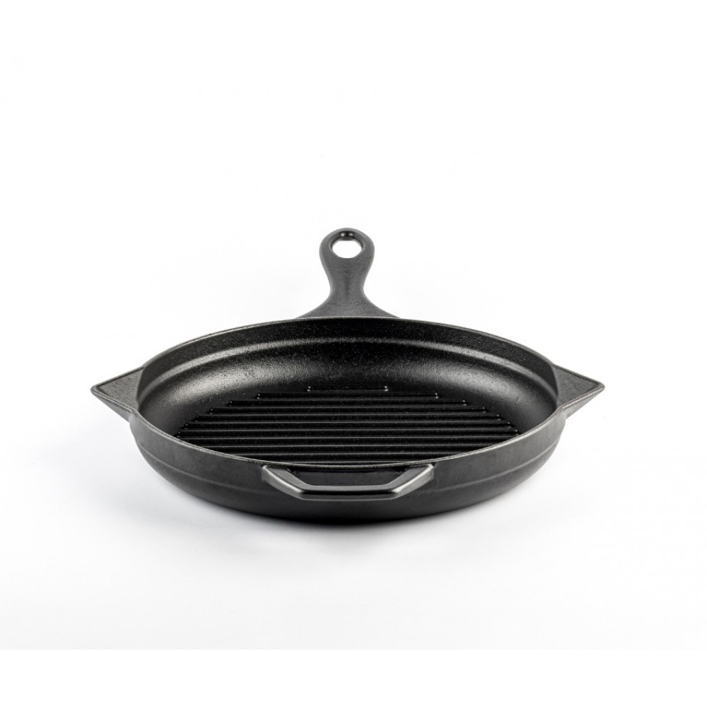 Patelnia grillowa żeliwna emaliowana Hosse, Black Onyx, Ф24cm | Patelnia grillowa żeliwna | Patelnia żeliwna |