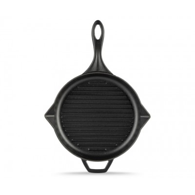 Patelnia grillowa żeliwna emaliowana Hosse, Black Onyx, Ф28cm - Patelnia żeliwna
