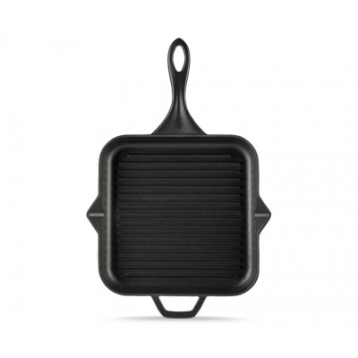 Patelnia grillowa żeliwna emaliowana Hosse, Black Onyx, 28x28cm - Patelnia żeliwna