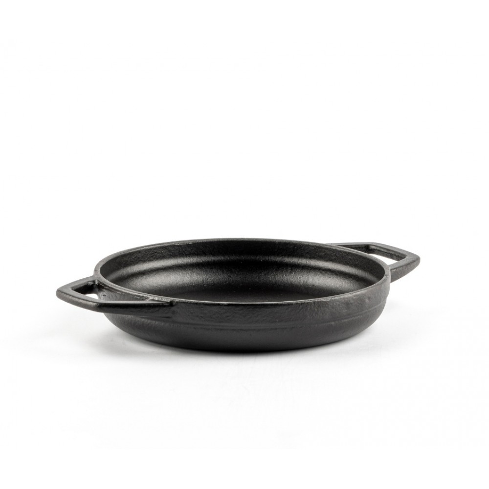 Patelnia żeliwna z dwoma uchwytami emaliowana Hosse, Black Onyx, Ф16cm
