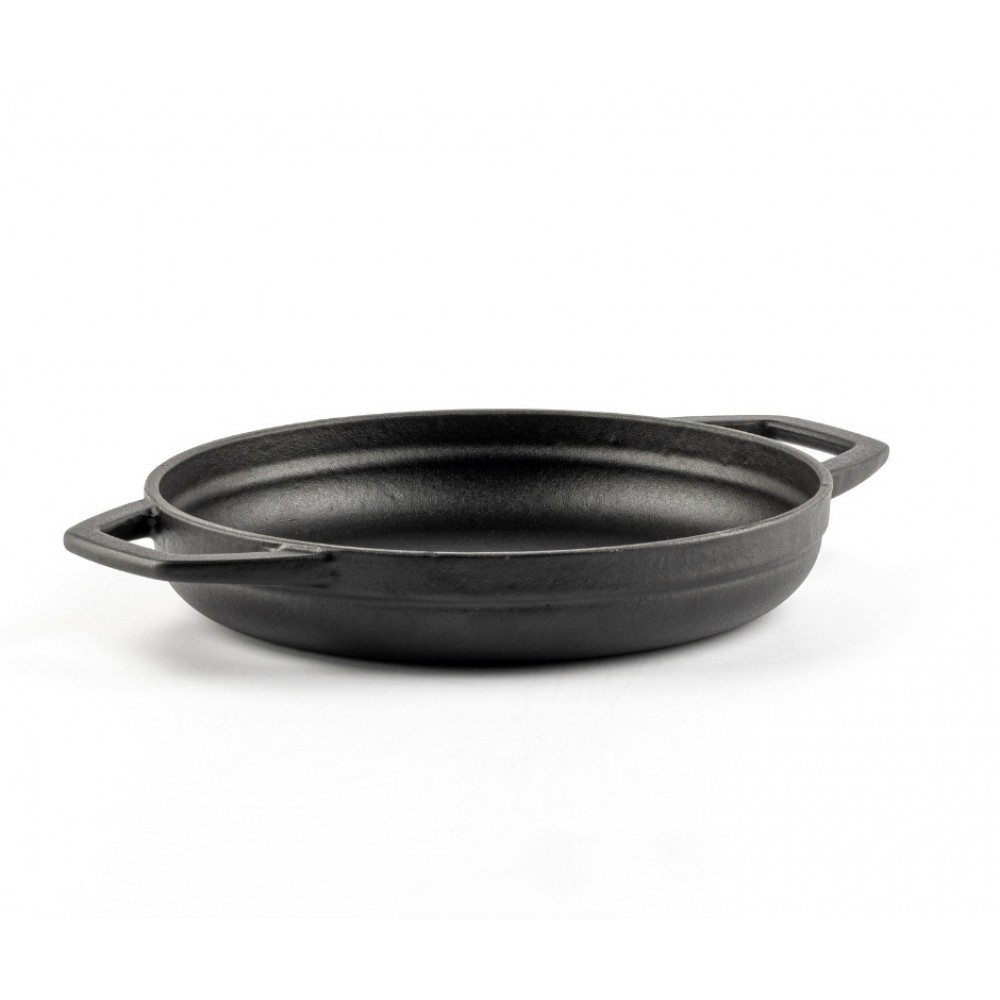 Patelnia żeliwna z dwoma uchwytami emaliowana Hosse, Black Onyx, Ф19cm