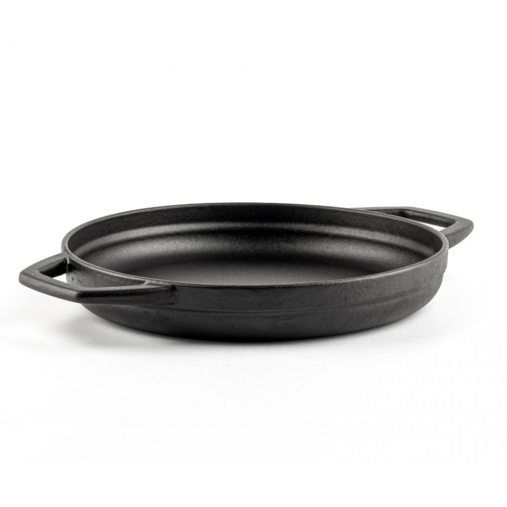 Patelnia żeliwna z dwoma uchwytami emaliowana Hosse, Black Onyx, Ф22cm