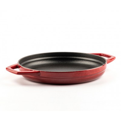 Patelnia żeliwna z dwoma uchwytami emaliowana Hosse, Rubin, Ф22cm - Porównanie produktów