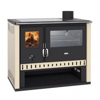 Kuchenka na drewno Prity GT, ze stalowym piekarnikiem i płytą ceramiczną, 15 kW - Porównanie produktów