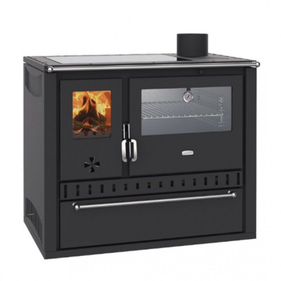 Kuchnia z płaszczem wodnym na drewno Prity GT W10, ze stalowym piekarnikiem, płytą ceramiczną i szufladą 9.6kW - Porównanie produktów