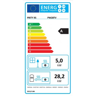 Wkład kominkowy z płaszczem wodnym Prity P W28 TV, 28.2kw - Porównanie produktów
