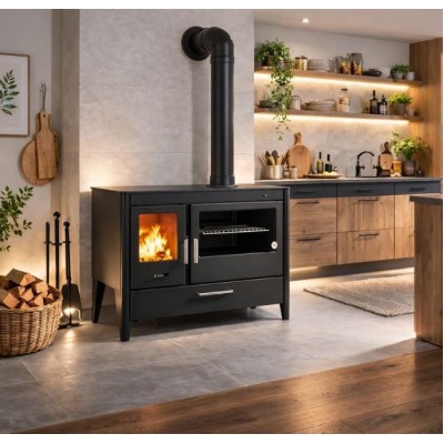 Piec na drewno z piekarnikiem Velmora Fire ATS ΜΑSΙΝΑ PLUS 500, 11.2kW - Piece na drewno z piekarnikiem