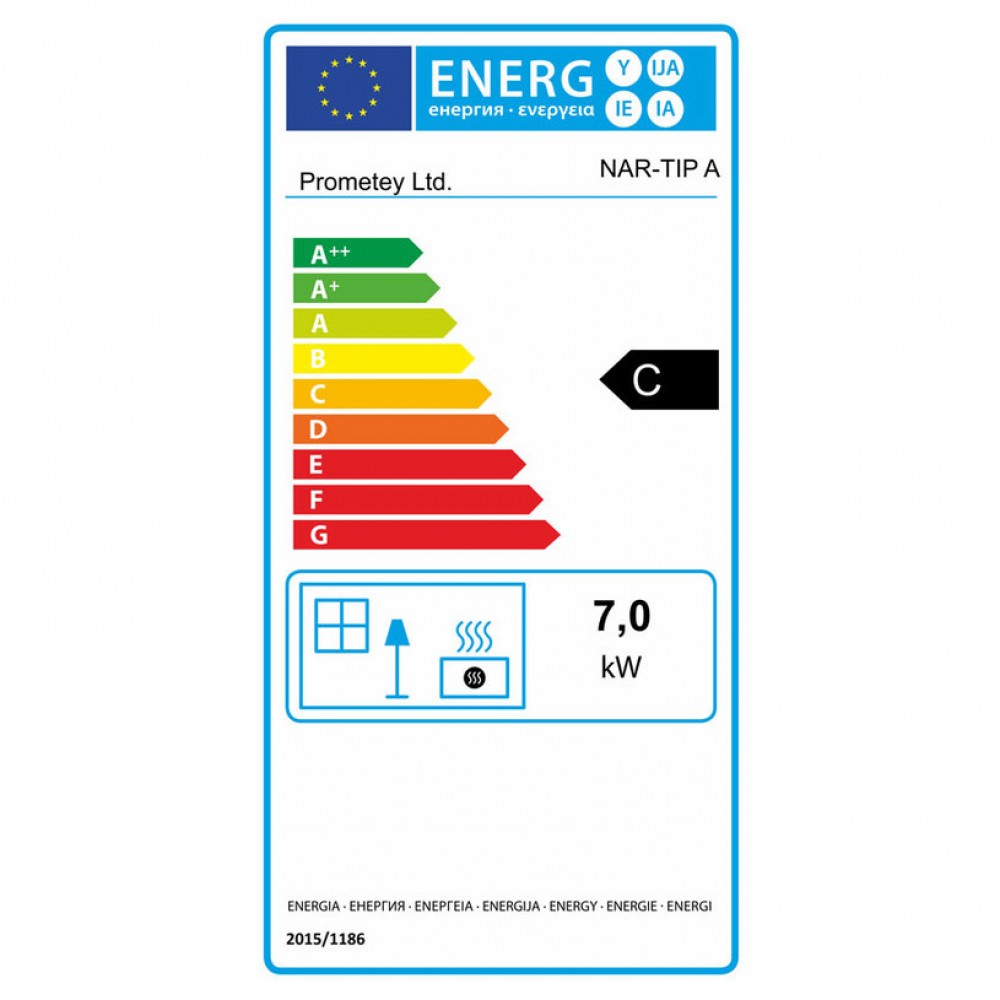 Kuchenka na drewno Prometey NAR Type A, 7kW | Piece na drewno z piekarnikiem | Piece na drewno |