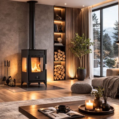 Piec na drewno Velmora Fire ATS 90-10 3 SIDE, 12.12kW - Velmora Fire