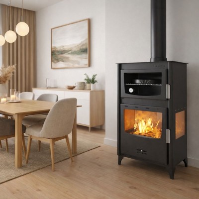 Piec na drewno z piekarnikiem Velmora Fire ATS 90-30 3SIDE, 15.18kW - Piece na drewno z piekarnikiem