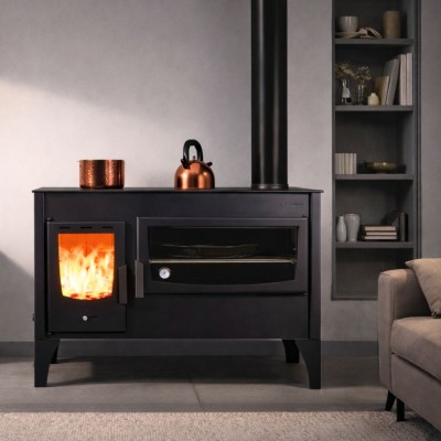 Piec na drewno z piekarnikiem Velmora Fire ATS ΜΑSΙΝΑ VERGINA, 10.2kW - Piece na drewno z piekarnikiem