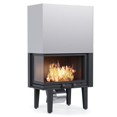 Kominek na drewno Velmora Fire ATS CORNER 700, lewy, 16.1kW - Velmora Fire