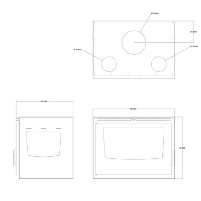 Kominek na drewno Velmora Fire ATS INSERT CORNER AIR 700, z wentylatorem i kanałami powietrznymi, lewy, 11.84kW - Velmora Fire