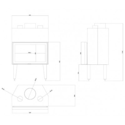 Wkład kominkowy na drewno Velmora Fire ATS STABLE AIR 800, z kanałami powietrznymi, 15.95kW - Porównanie produktów