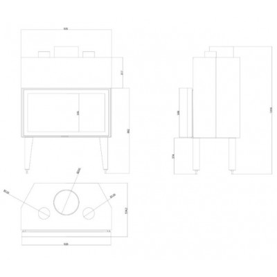 Wkład kominkowy na drewno Velmora Fire ATS STABLE AIR 900, z kanałami powietrznymi, 19.59kW - Porównanie produktów