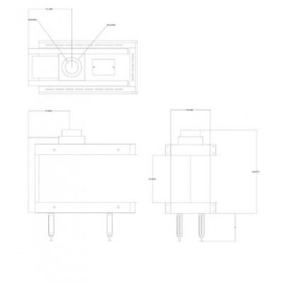 Kominki gazowe Balkan Energy GAS 3SIDE 70, 5.8kW - 7.8kW - Wkład kominkowy gazowy