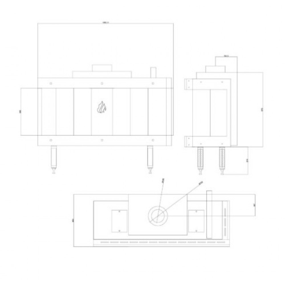 Kominki gazowe Balkan Energy GAS CORNER 100, 10.2kW | Wkład kominkowy gazowy | Kominki |
