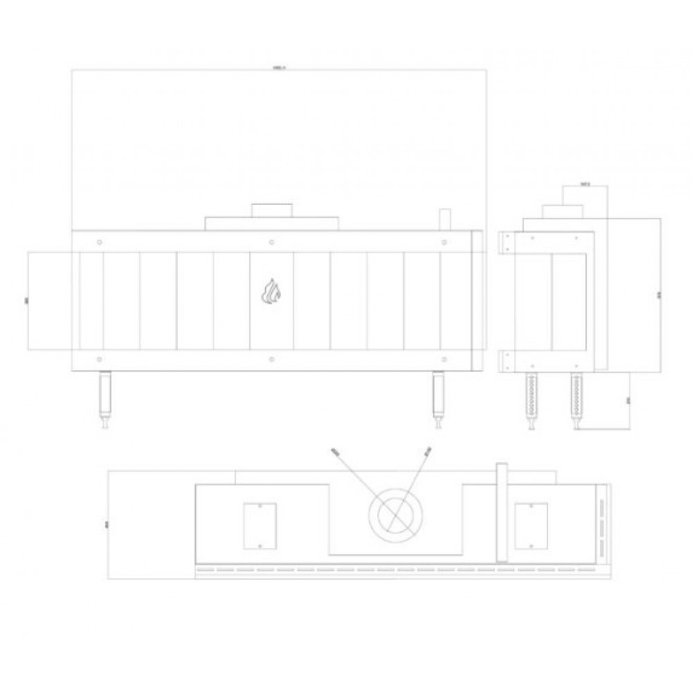 Kominki gazowe Balkan Energy GAS CORNER 150, 13kW | Wkład kominkowy gazowy | Kominki |