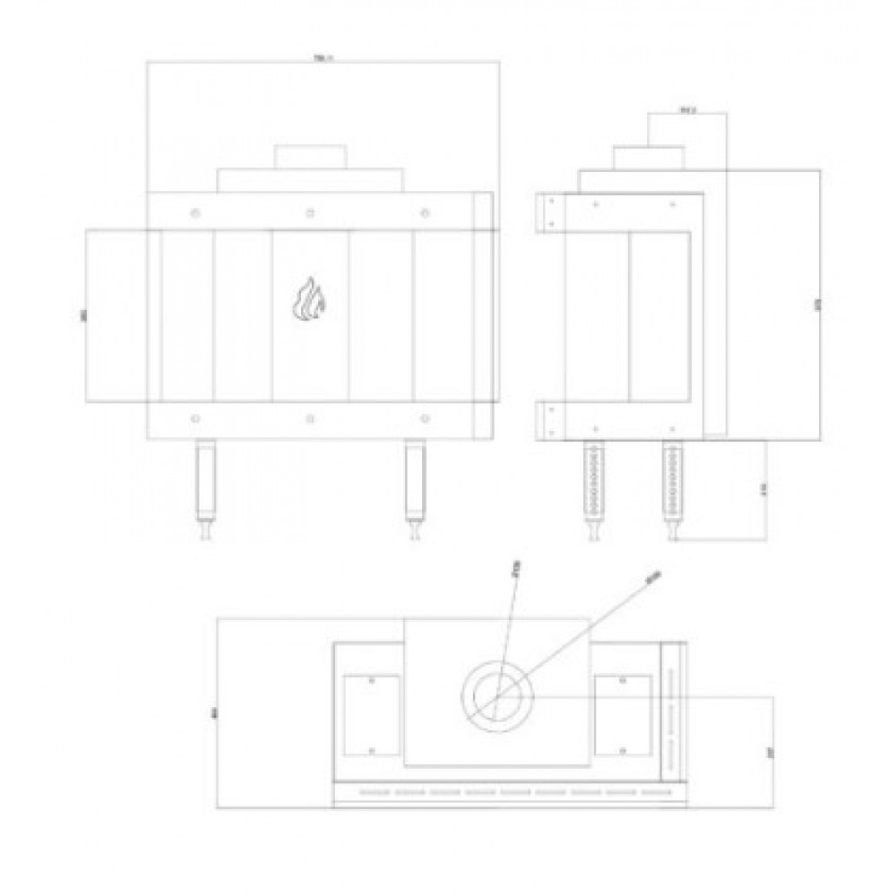 Kominki gazowe Balkan Energy GAS CORNER 70, 7.8kW | Wkład kominkowy gazowy | Kominki |