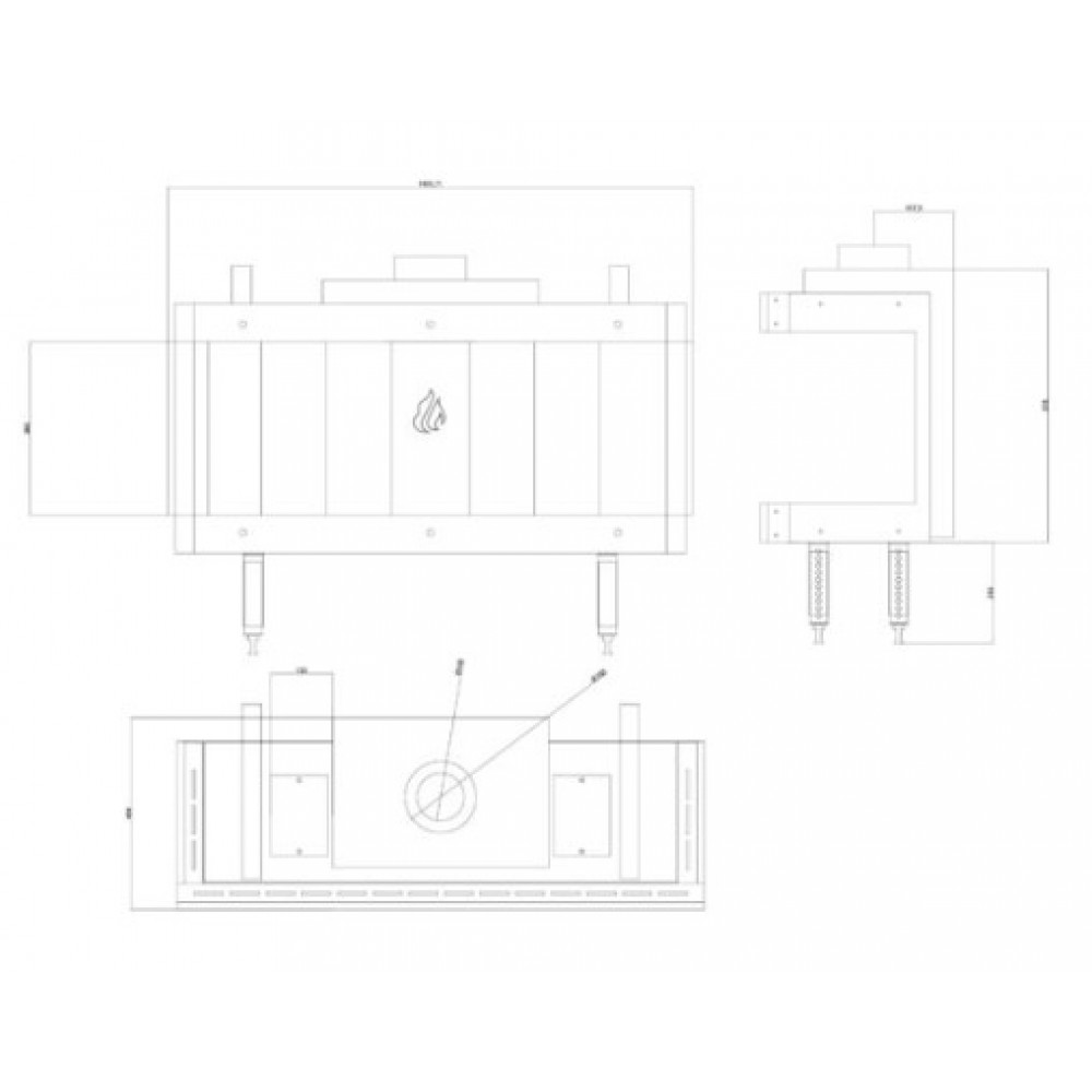 Kominki gazowe Balkan Energy GAS PANORAMA 100, 10.2kW | Wkład kominkowy gazowy | Kominki |