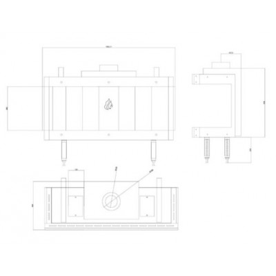 Kominki gazowe Balkan Energy GAS PANORAMA 100, 10.2kW - Wkład kominkowy gazowy
