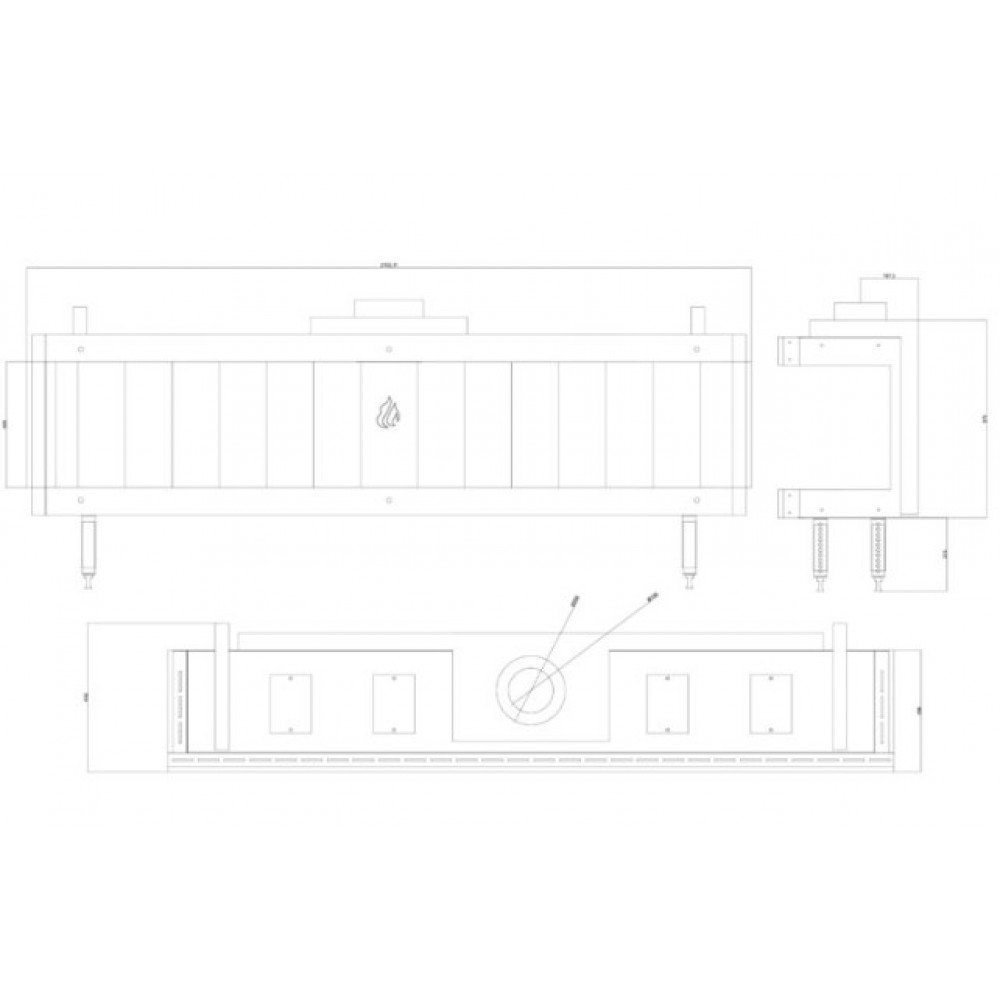 Kominki gazowe Balkan Energy GAS PANORAMA 200, 17kW | Wkład kominkowy gazowy | Kominki |