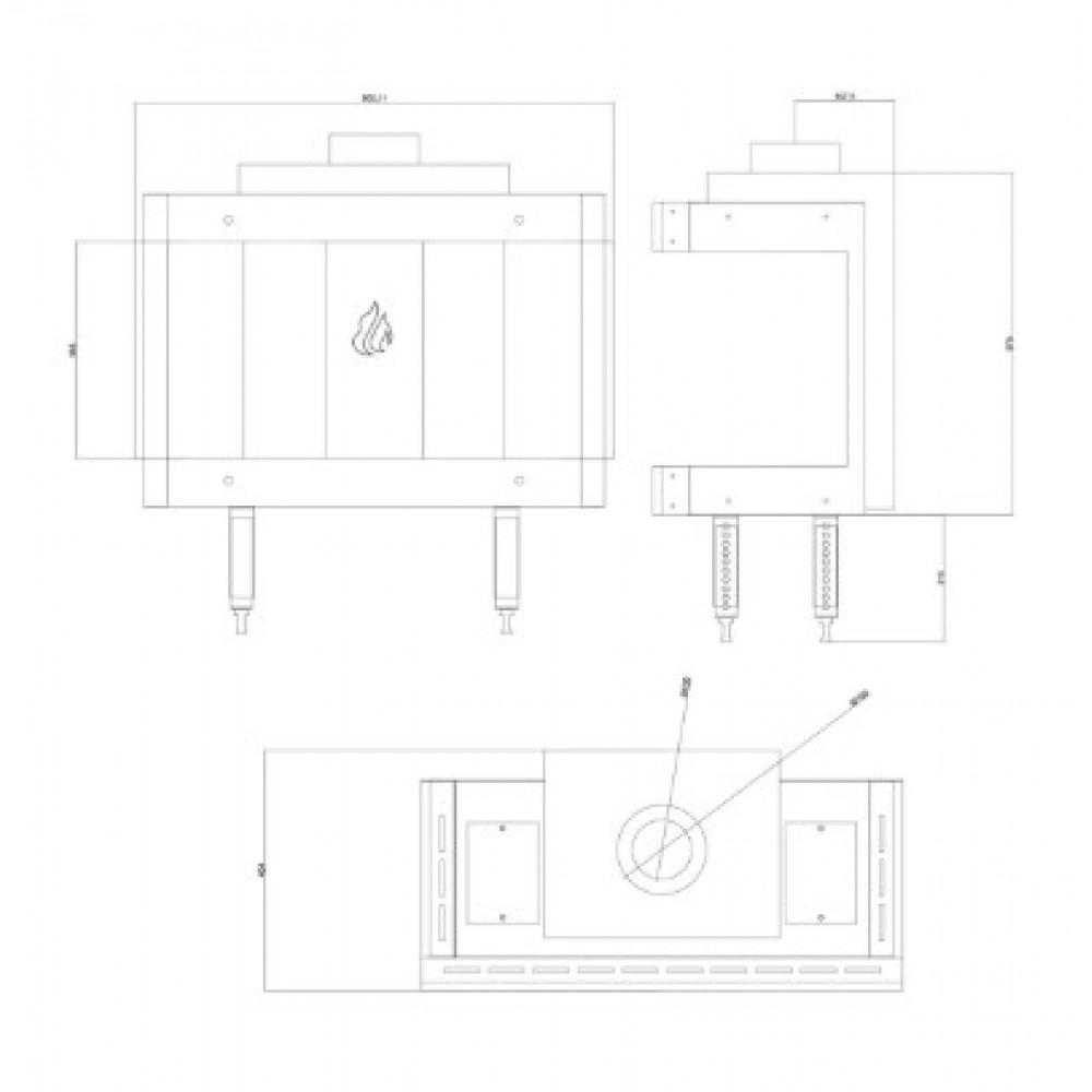 Kominki gazowe Balkan Energy GAS PANORAMA 70, 7.8kW | Wkład kominkowy gazowy | Kominki |