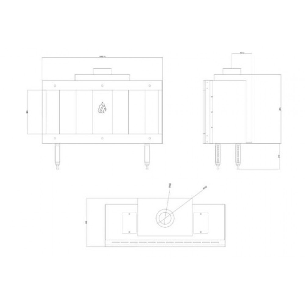 Kominki gazowe Balkan Energy GAS STRAIGHT 100, 10.2kW | Wkład kominkowy gazowy | Kominki |
