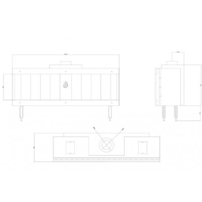 Kominki gazowe Balkan Energy GAS STRAIGHT 150, 13kW - Wkład kominkowy gazowy