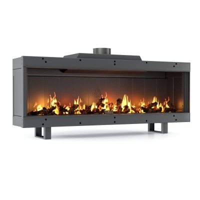 Kominki gazowe Balkan Energy GAS STRAIGHT 150, 13kW - Wkład kominkowy gazowy