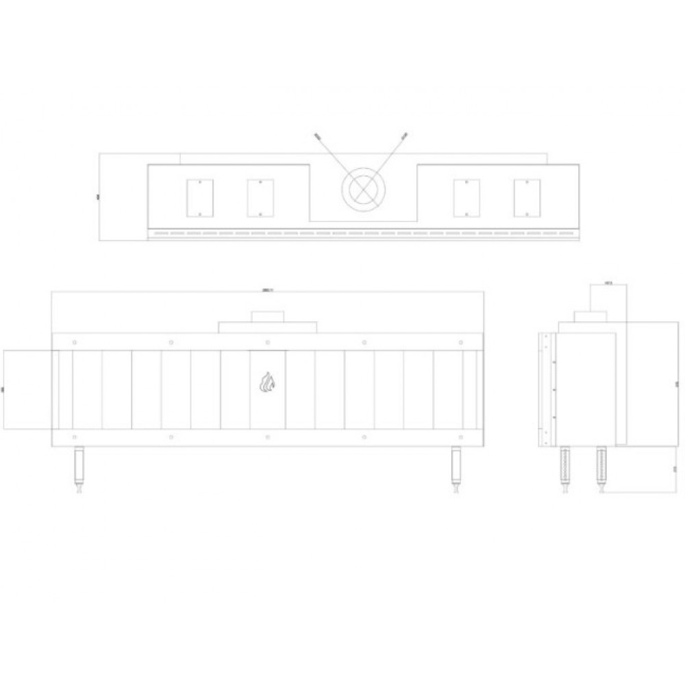 Kominki gazowe Balkan Energy GAS STRAIGHT 200, 17kW | Wkład kominkowy gazowy | Kominki |