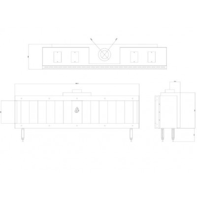 Kominki gazowe Balkan Energy GAS STRAIGHT 200, 17kW - Wkład kominkowy gazowy
