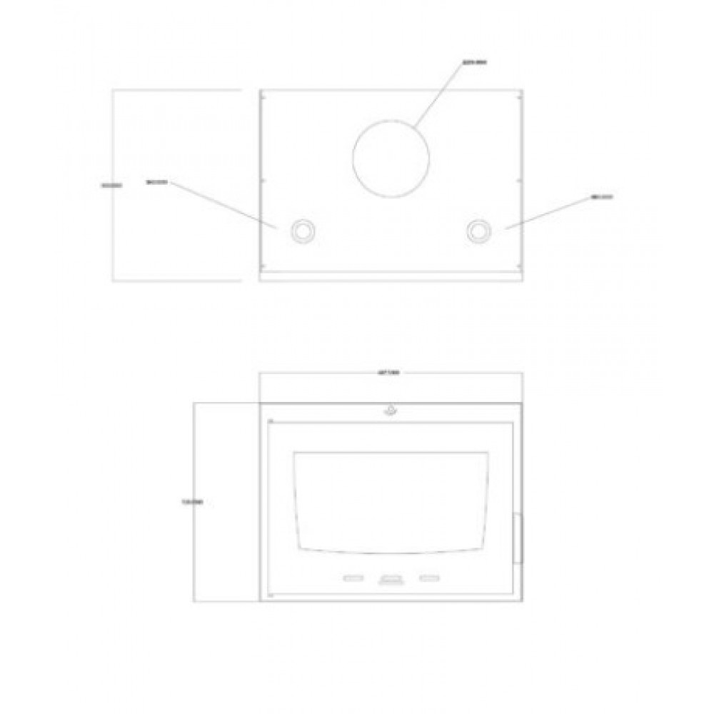 Kominek na drewno z płaszczem wodnym Balkan Energy ATS INSERT HYDRO 700, 14.5kW | Wkłady Kominkowe | Kominki |