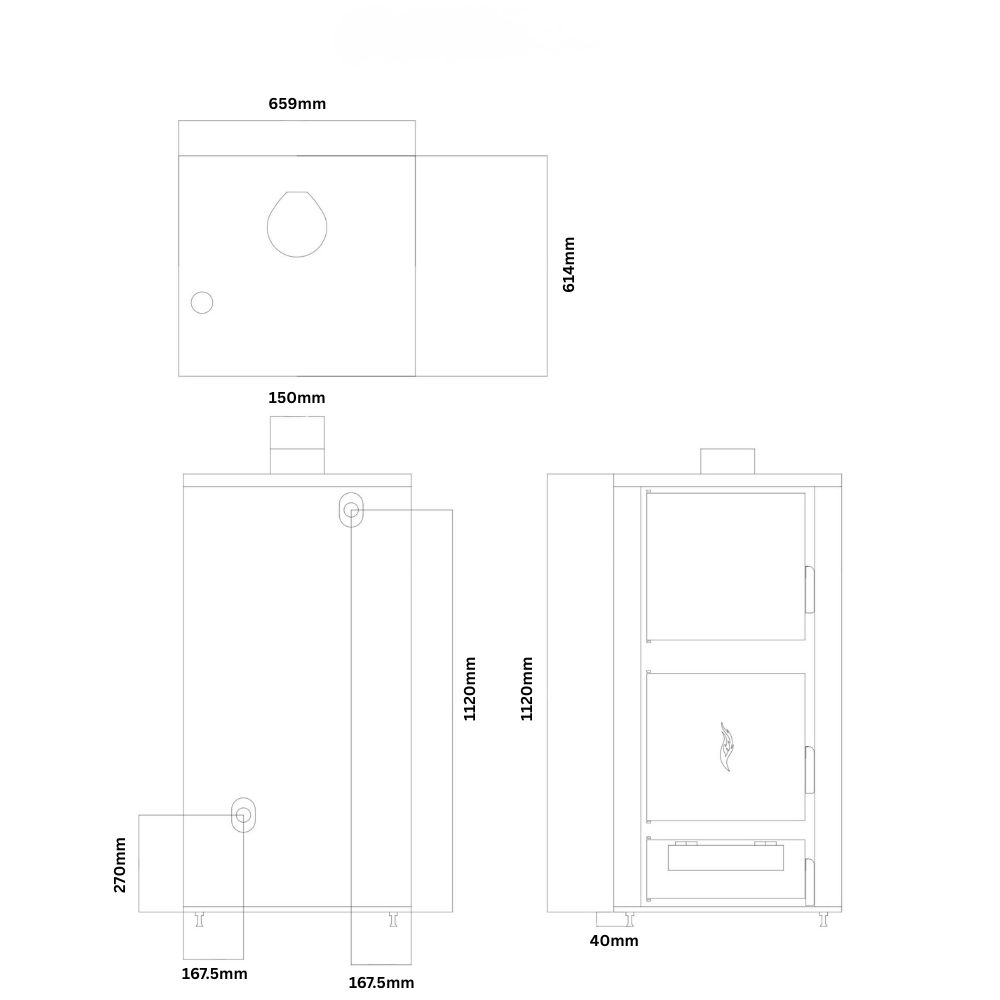 Kocioł na drewno do centralnego ogrzewania Balkan Energy ATS HYDRO, 40 kW | Kotły na drewno |  |