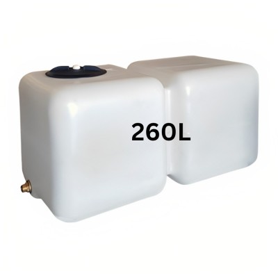 Zbiornik na wodę pitną HydroMoby AQUA S12, poziomy 260 L (biały) - Zbiorniki na wodę pitną