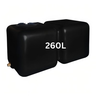 Zbiornik na wodę pitną HydroMoby AQUA S12, poziomy 260 L (czarny) - Zbiorniki na wodę pitną