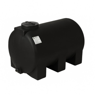 Zbiornik na wodę pitną MAVIL, cylindryczny poziomy 500 L (czarny) - Zbiorniki na wodę pitną