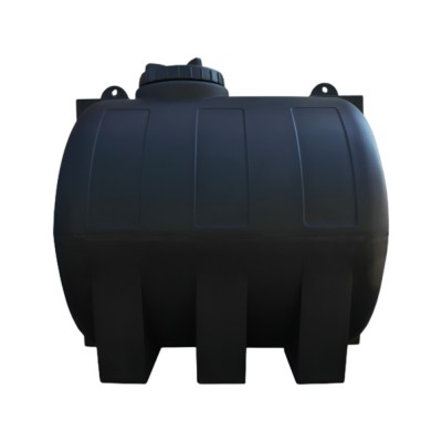 Zbiornik na wodę pitną MAVIL, cylindryczny poziomy 500 L (czarny) - Zbiorniki na wodę pitną