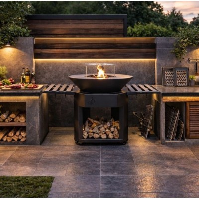 Steel Charcoal Grill Balkan Energy ROUND 920 - Grill